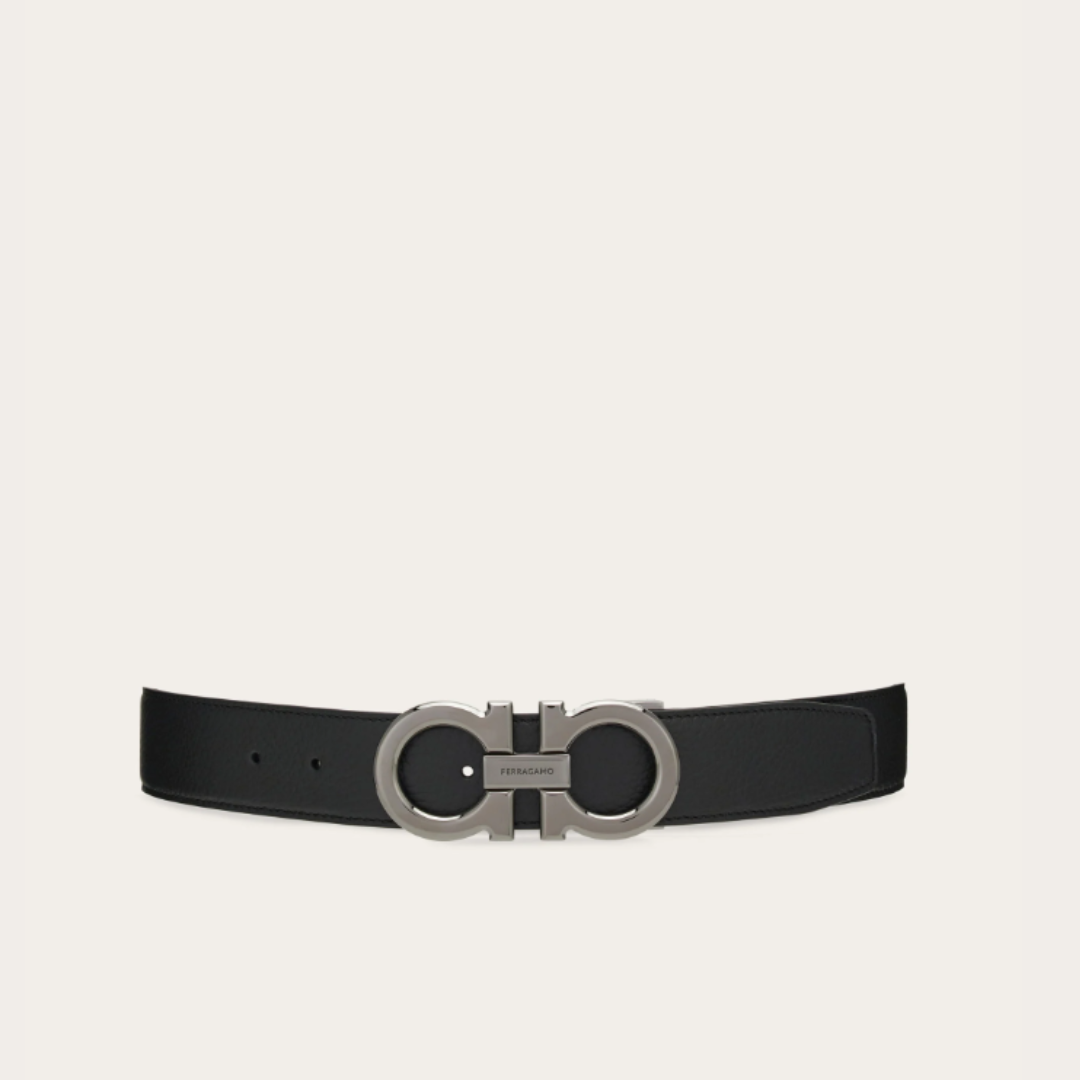 Ferragamo Gancini Belt - Negru&Maro